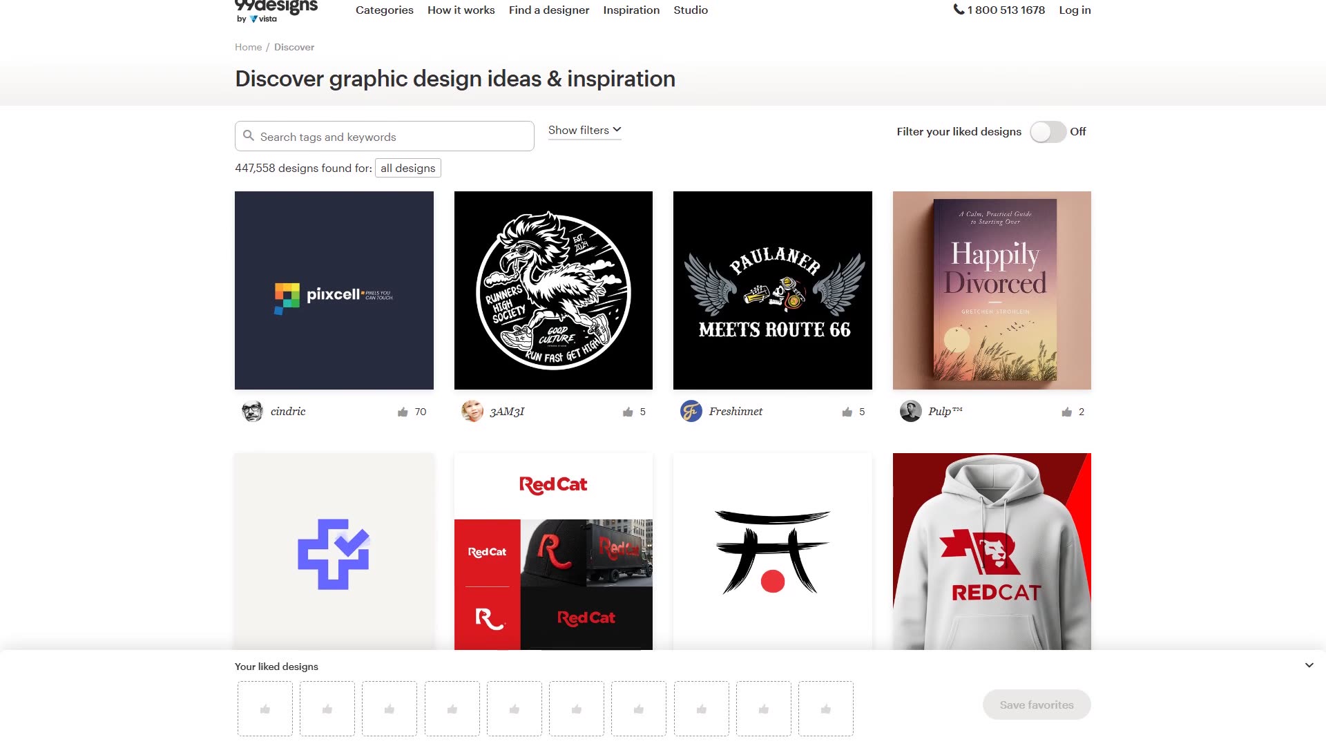 99designs Discover preview