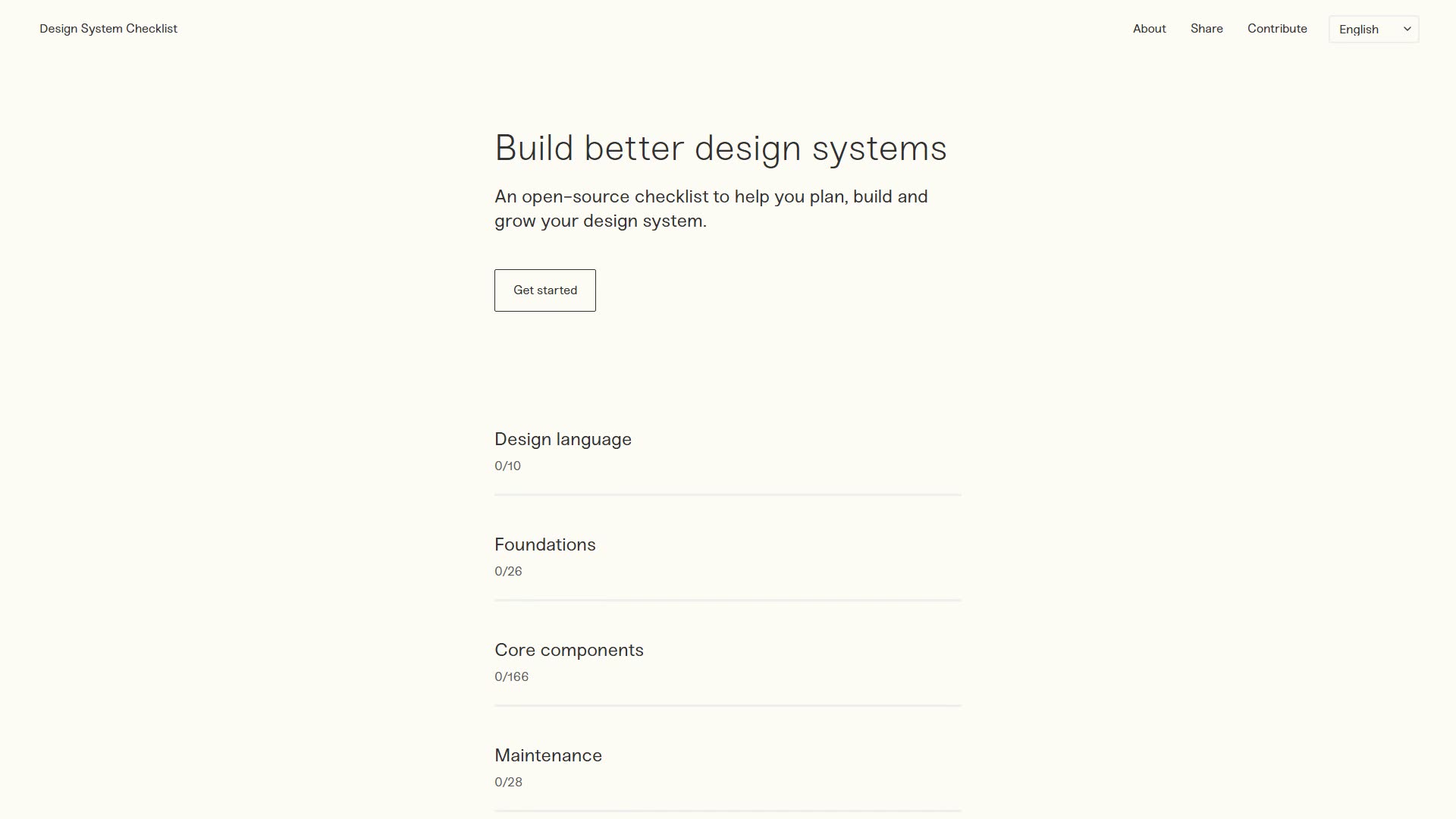 Design System Checklist preview
