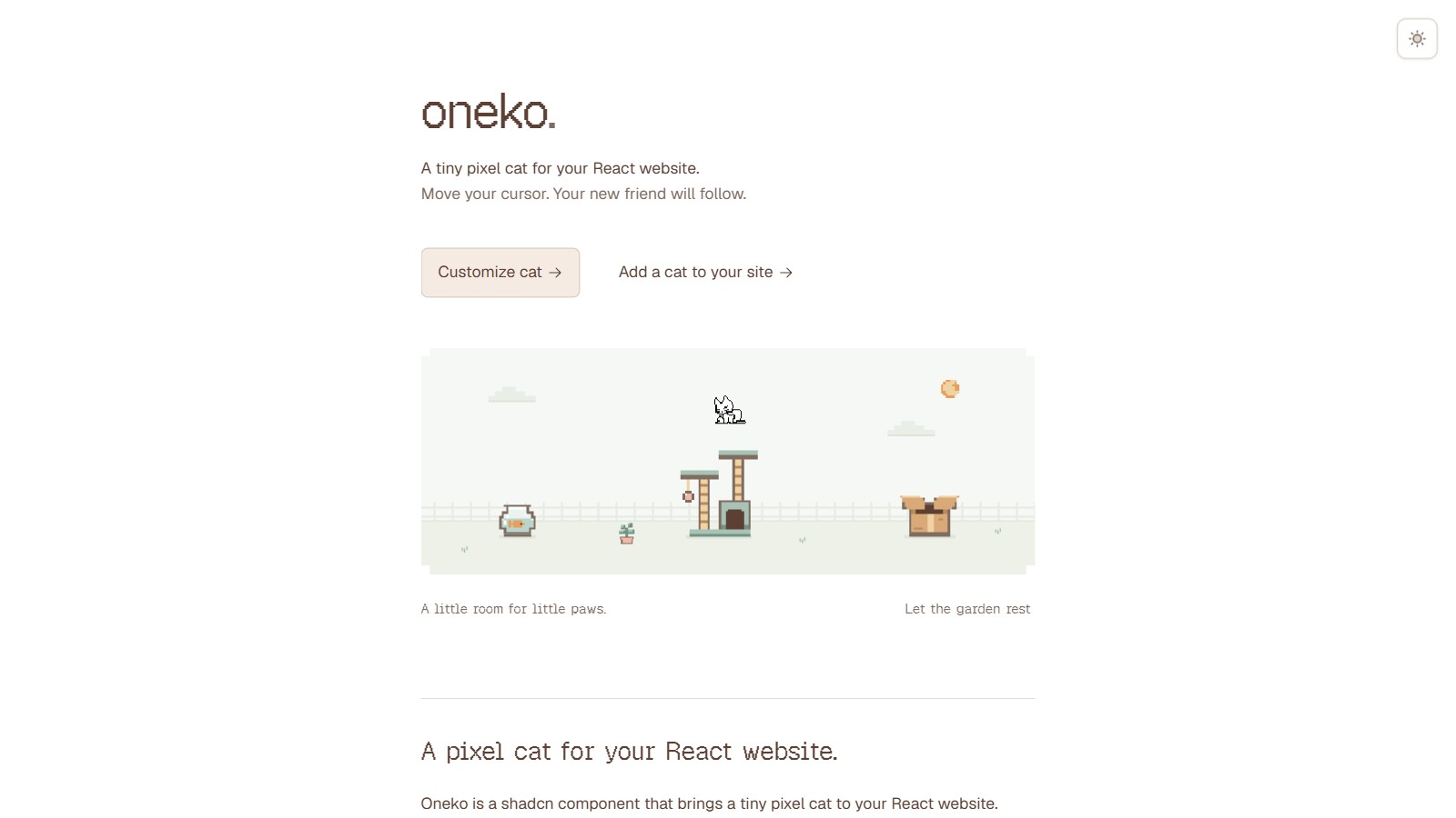 Oneko preview