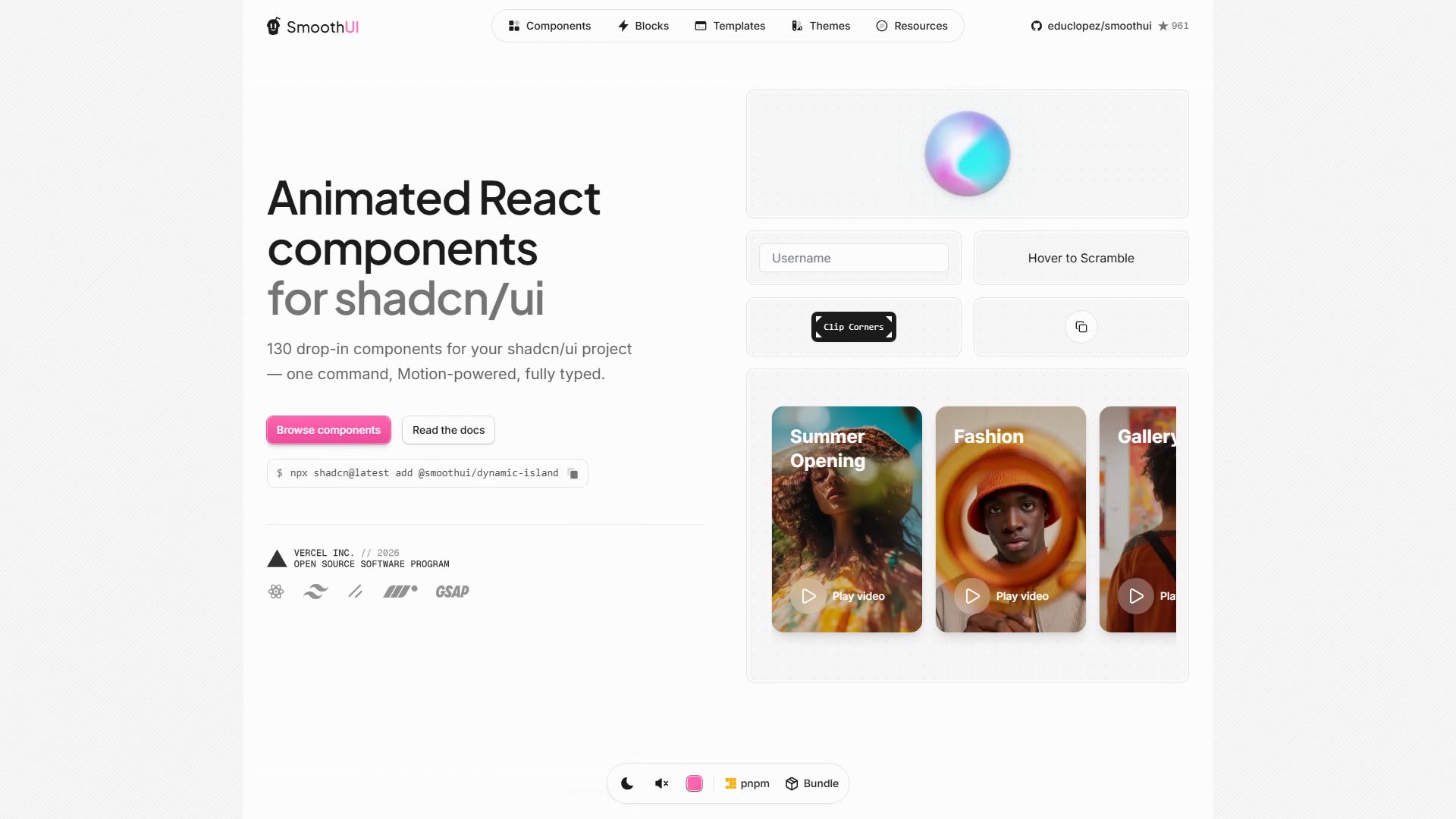 Smooth UI preview
