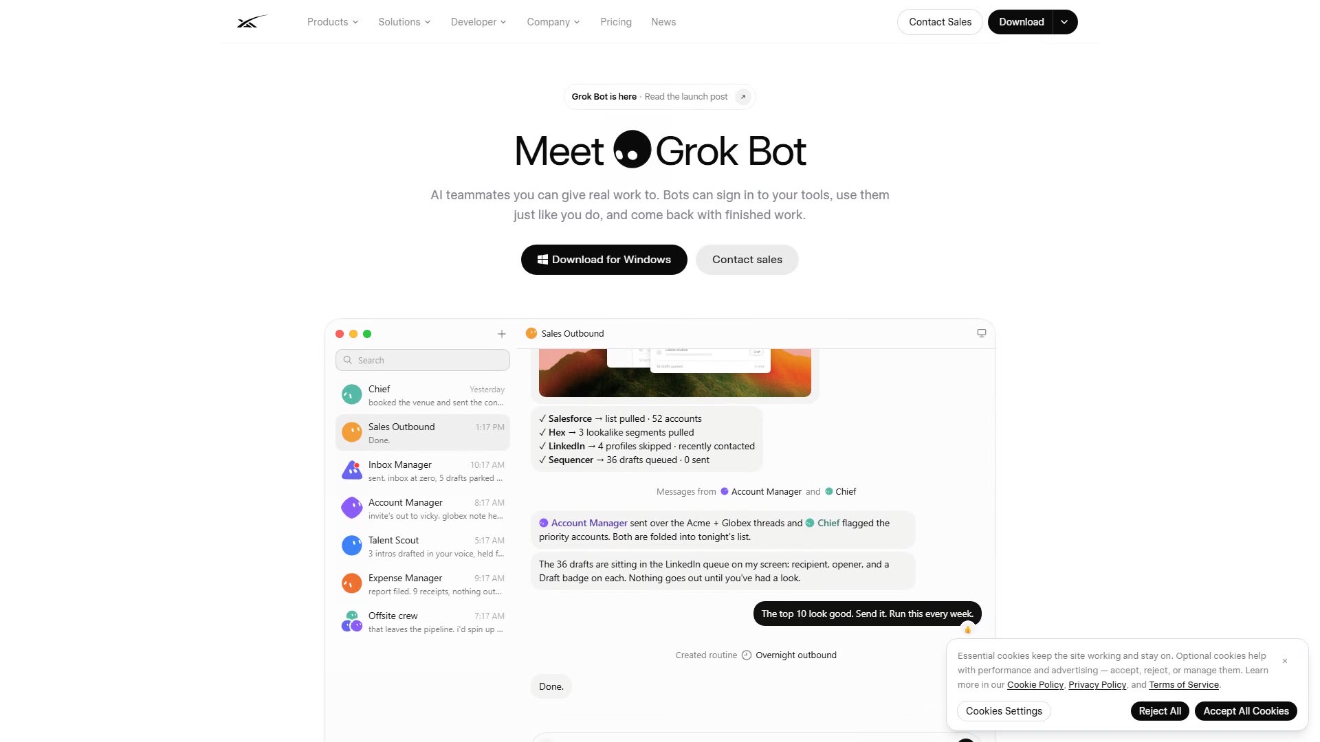x.ai/bot preview